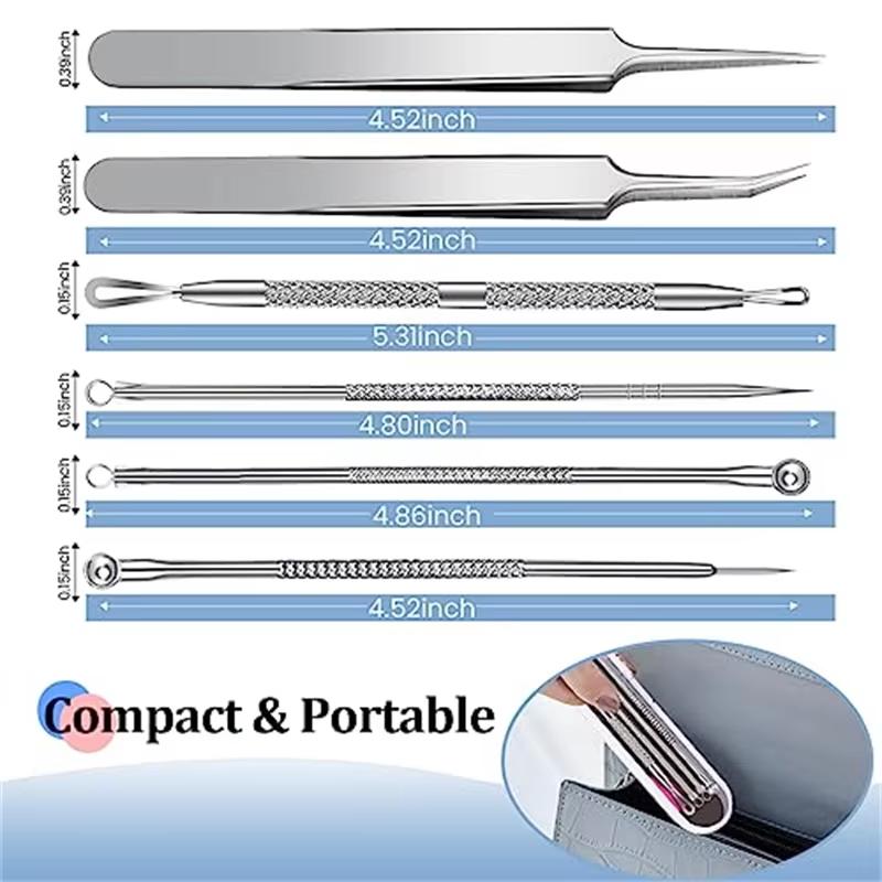 4/8Pcs Ultra-Precise Pimple Tweezers Set - Pro Acne and Blackhead Removal Tool -for Effective Face Care and Skin Purification