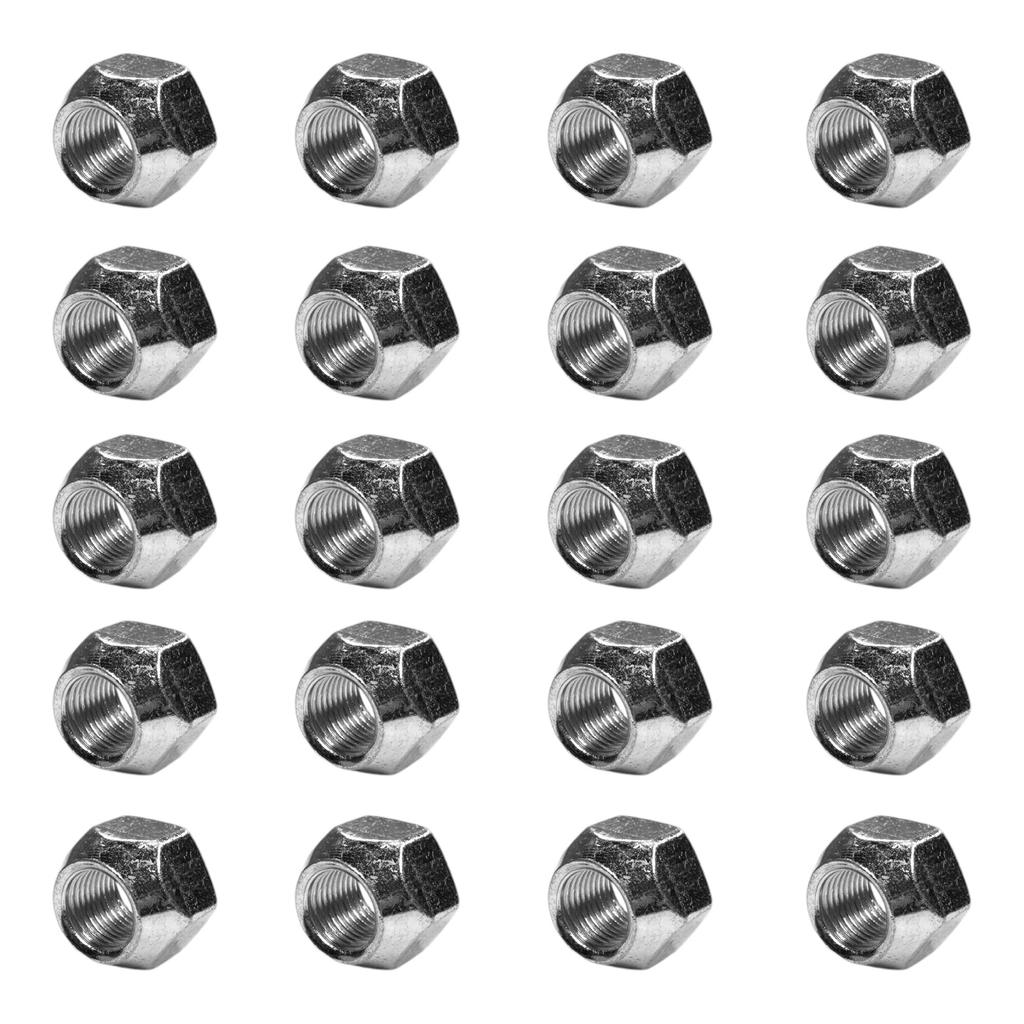 Twenty (20) 7/16-20 Galvanized Open End Acorn Lug Nut | 3/4" Hex (BCP1075)