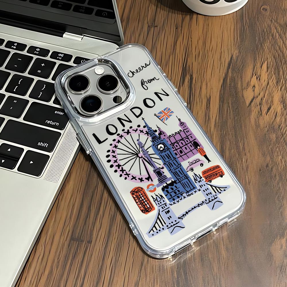 Reise Stadt Handyhülle Für iPhone 17 Air 16 e 15 14 13 12 11 Pro Max Plus SE 2020 2022 Transparent Weiche Hülle