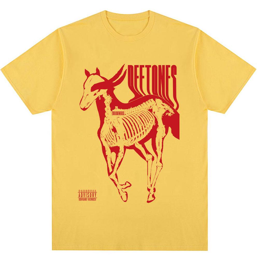 Deftones White Pony Music Album Vintage T-shirt Hip Hop Vintage Fashion Gothic Male T Shirts Oversized Men Women Cotton T Shirt