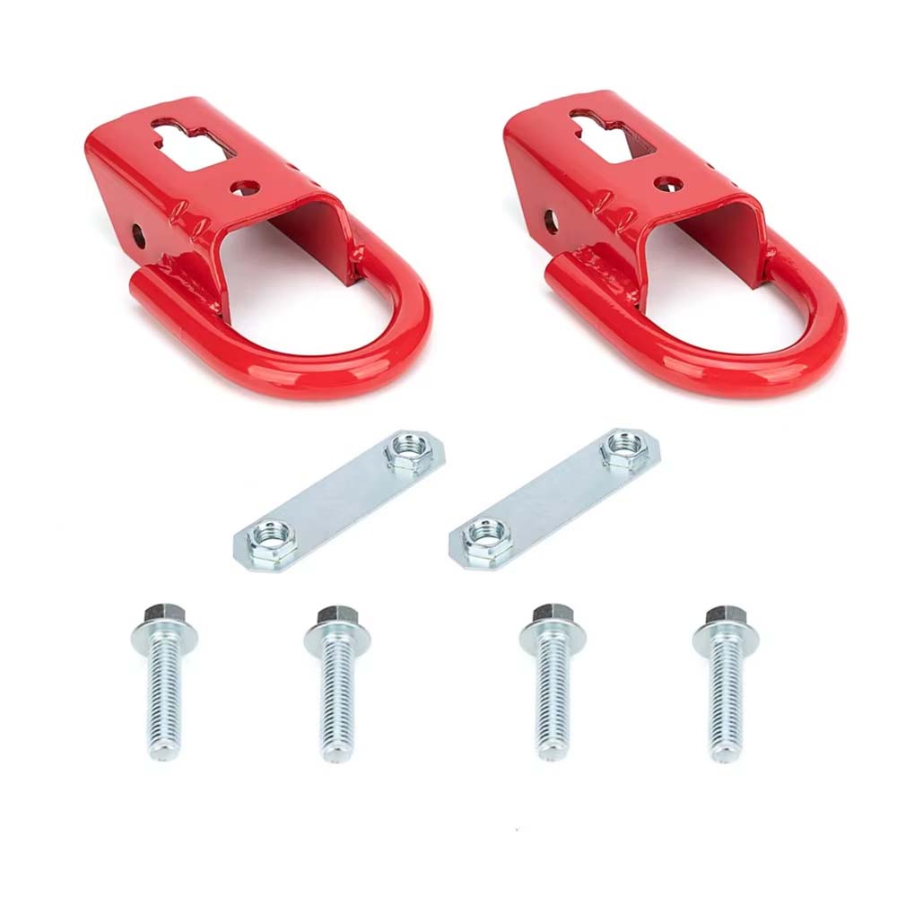 FL37-17N808-A, Front Tow Hook For Ford F-150 2009-2019,FL3717N808A, Front Bumper Towing Loop красный