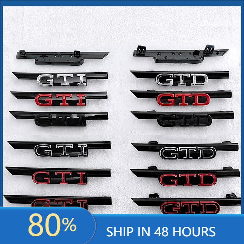BSI1 For VOLKSWAGEN VW GTI For Volkswagen Golf Passat Jetta Polo Touareg 3 5 8 MK8 MK3 RLINE 3D ABS Car Front Grille GTI GTD Logo Emb in2