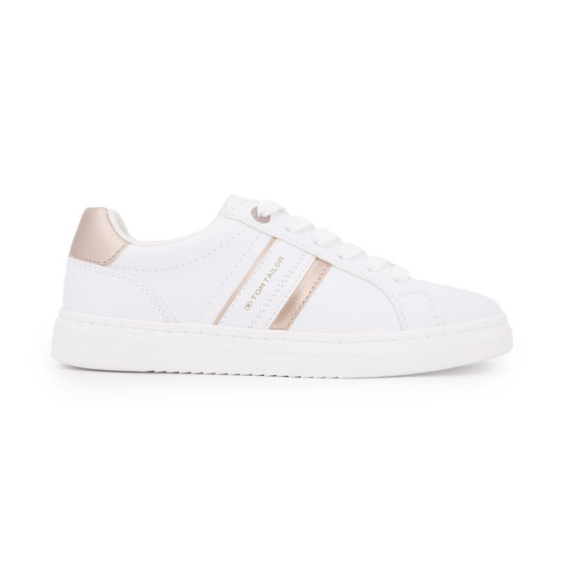 Baskets rose gold avec lacets blancs Femme TOM TAILOR