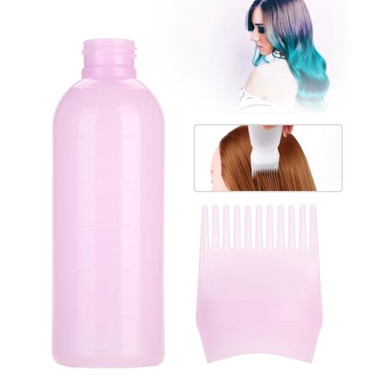 Pro Salon Hair Washing Coloring Dye Bottle Applicator Comb Dispensing Brush
