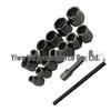14-Piece High-Style Nut Extractor Set with Reverse and Sliding Tooth Sleeves