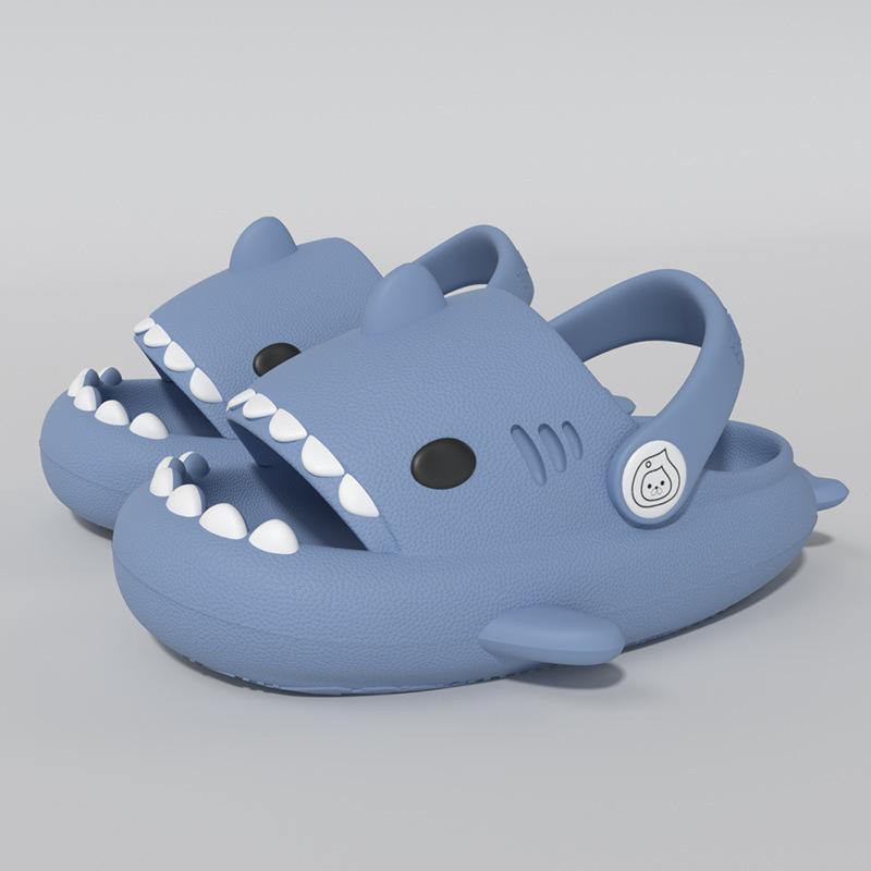 Summer New Kids Toddler Baby Outdoor Eva Slippers Cute Flat Heel Children Beach Sandals Cartoon Shark Kids Slippers