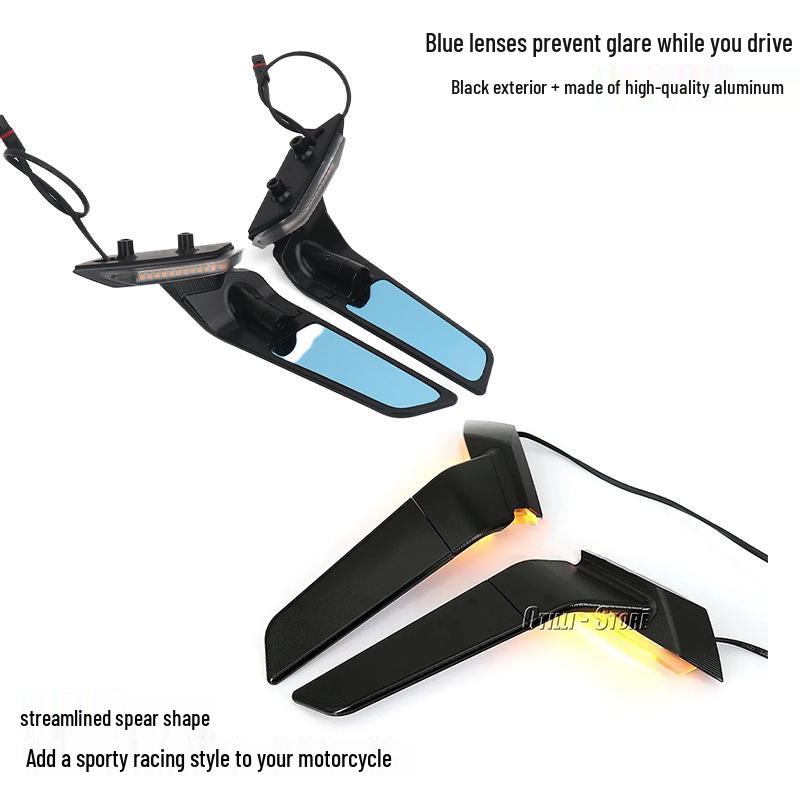 BMW S1000RR 2019-2024 LED Turn Signal Winglet Rearview Mirror