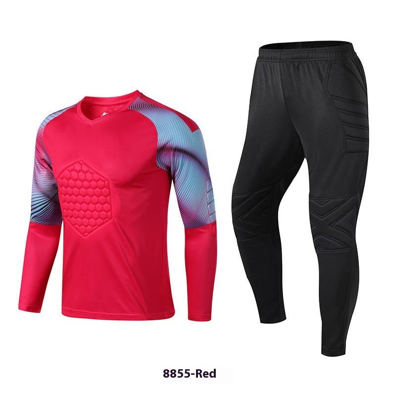 Men and Boys Football Goalkeeper Suit, Trousers Suit, Long-sleeved Thickened Sponge Goalkeeper Suit, Soccer Football Uniform