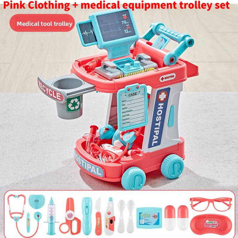 

Medical Educational Pretend Station Set Doctor Children Role Play Sets Trolley