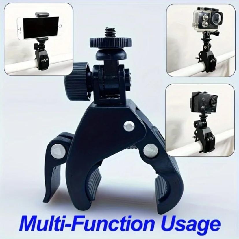 Universal Bike Handlebar Mount Lazy Bracket Durable Holder for Road Mountain Bikes Trolleys Cars for Sports Cameras Speakers