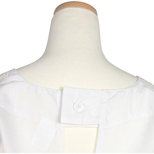 KYOETSU Women's White Apron with Sleeves for Western-Style Cooking (Size M)