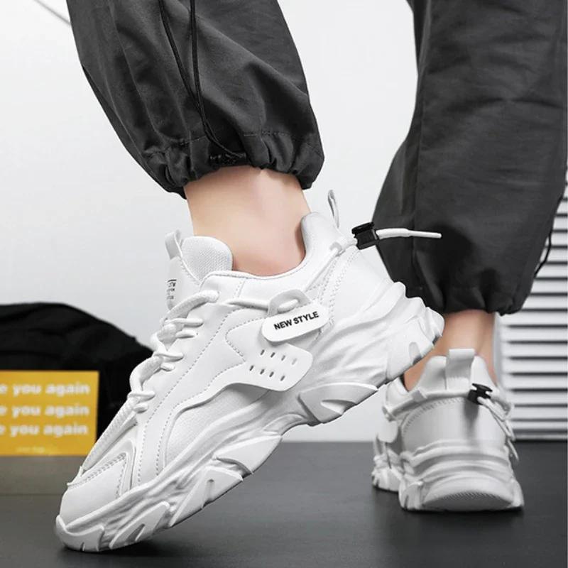 Adidași Bărbați Adidași Mesh Bărbați Pantofi din Piele PU Platformă Adidași Casual Adidași Vulcanizați cu Înălțime Pantofi de Alergare Ușori Tenis Masculino