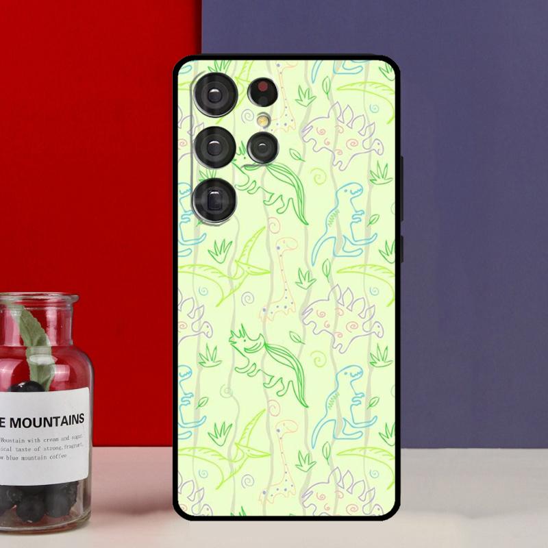 Skeleton Dinosaur Pattern Funda Case For Samsung Galaxy S25 Ultra S9 S10 S20 S21 S22 Plus S23 FE S24 Ultra Phone Cover