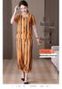 Mother's Summer Two-piece Cotton Silk Pajama Set - Short Sleeve for Women, Wear Indoors or Outside