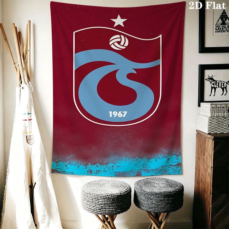 Trabzonspor logo Wall Hanging Printed Fabric Blanket Decorative Tapestries for Bedroom Living Room Home Decor