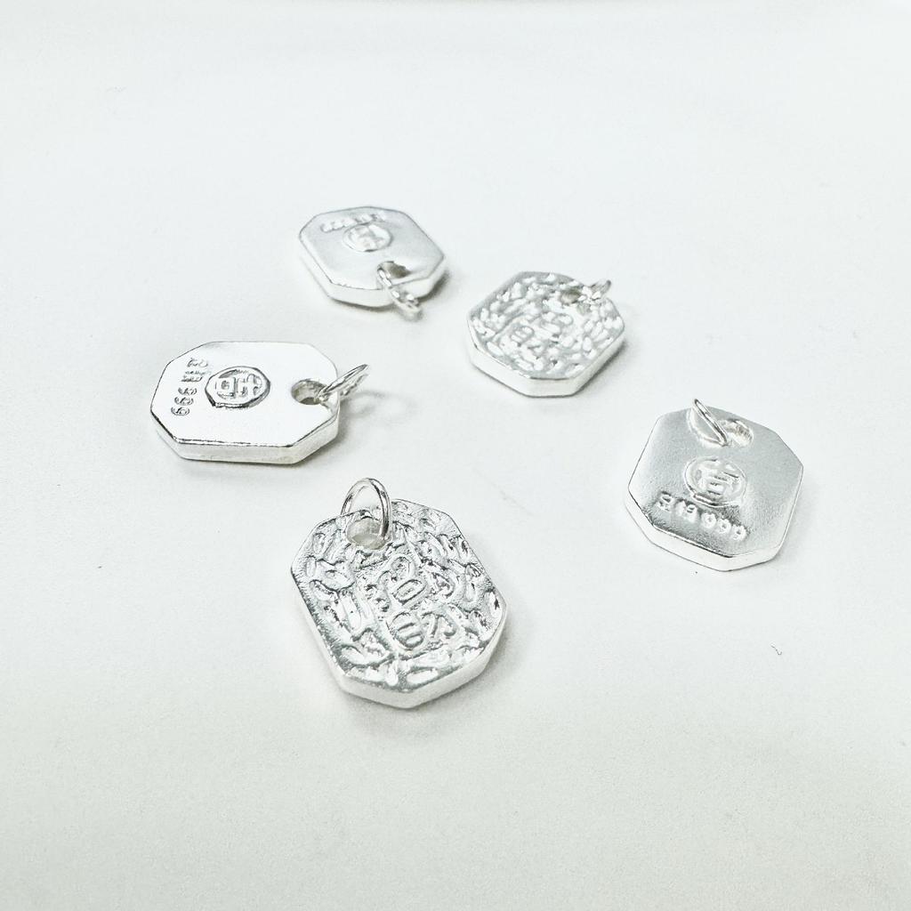 S999 Sterling Silver Wealth Attraction Pendant Charm for DIY Bracelet and Necklace