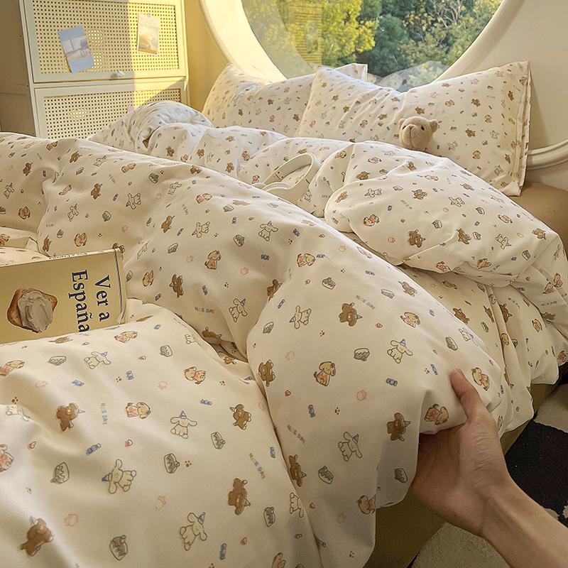 Floral Style Duvet Cover Soft Quilt Cover Single/Double/Queen Size Comforter Covers Girls Room Bedding (Pillowcase Need Order)