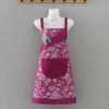 Cheongsam Style Women Flowers Apron Oil-proof Chef Aprons Sleeveless Overalls  Kitchen Use