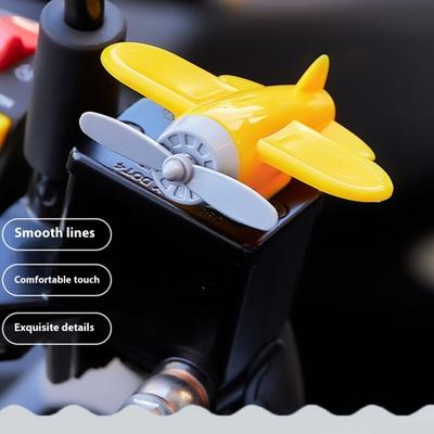 Rotating Airplane Car Decor Center Console Decoration Air Freshener Dynamic Spinning Dashboard & Helmet Accessory for Cars Motorcycles Bikes