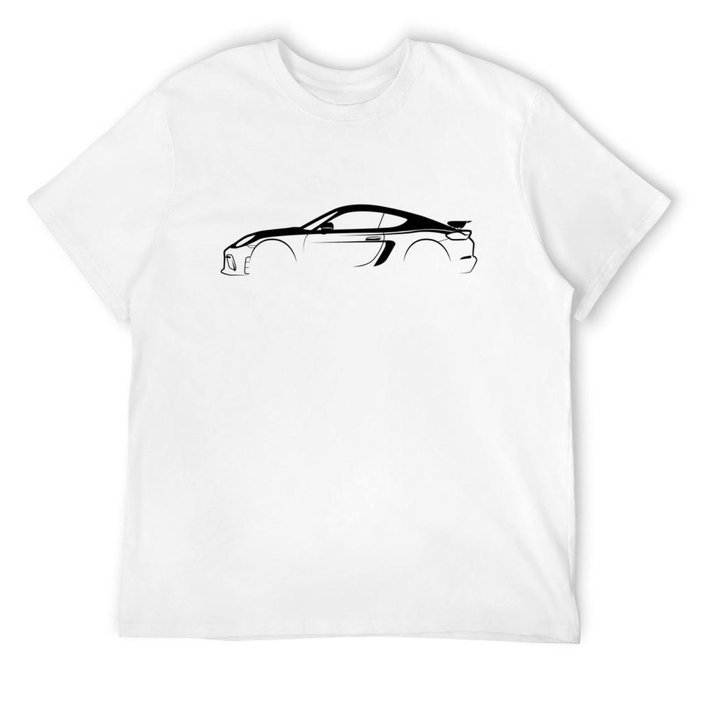 Cayman GT4 Silhouette T-Shirt aesthetic clothes Luxury man Personalized t-shirt kawaii clothes black t shirts for men