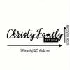 Custom Metal Family Name Sign Wall Art Personalized Calligraphy Decor for Home Outdoor Garden
