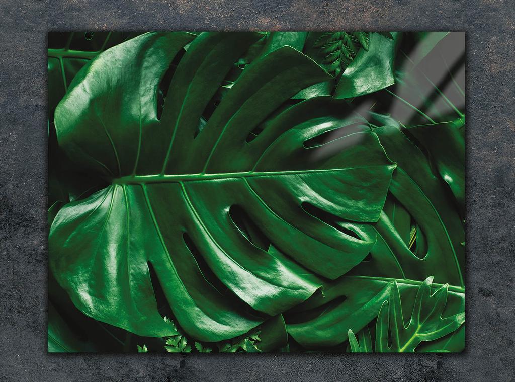 SZKLANA DESKA DO KROEJNIA 30x22 MONSTERA