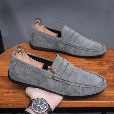 Mode Lente Zomer Heren Loafers Effen Kleur Suède Mocassins Instappers Rijschoen Mode Zakelijk Casual Bruiloft Dagelijks Kledingschoenen