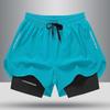 Men's Quick-Dry Three-Quarter Double Layer Sports Shorts For Basketball Marathon Running Swimming