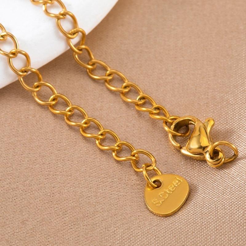 Pack of 10pcs Stainless Steel Adjustable Lobster Clasp Extension Chain for Jewelry Making and Bracelet Extender