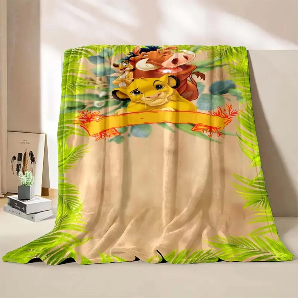 Klasyczny Koc z Motywem Lwa Simby Chłopcy i Dziewczynki Miękki Flanelowy Pluszowy Koc Sypialnia Sofa Salon Łóżko Koc na Wszystkie Pory Roku