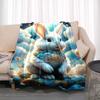 3D Cartoon rabbit pattern printed blanket for living room bedroom home decor children's room bed blanket picnic blankets Luxury