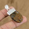 Natural Golden Pietersite Gemstone Pendant Gold 925 Sterling Silver Jewelry