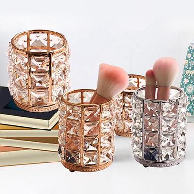Křišťálový tubus na štětce na make-up Organizér na štětce na nehty Úložný držák na kosmetické tužky Domácí dekorace
