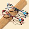 Reading Glasses Women Printed Presbyopia Glasses Fashion Amusing Cat's Eye Hyperopia Glasses Blue Eyeglasses