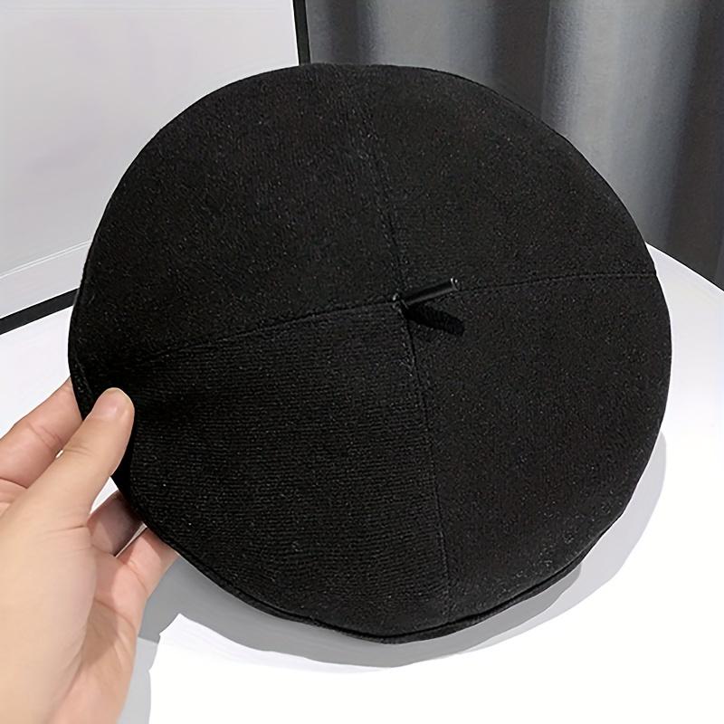 Letter Patch Decor Beret Hat, Vintage Sunscreen Versatile Painter Fedora Hat, Women's Caps & Hats