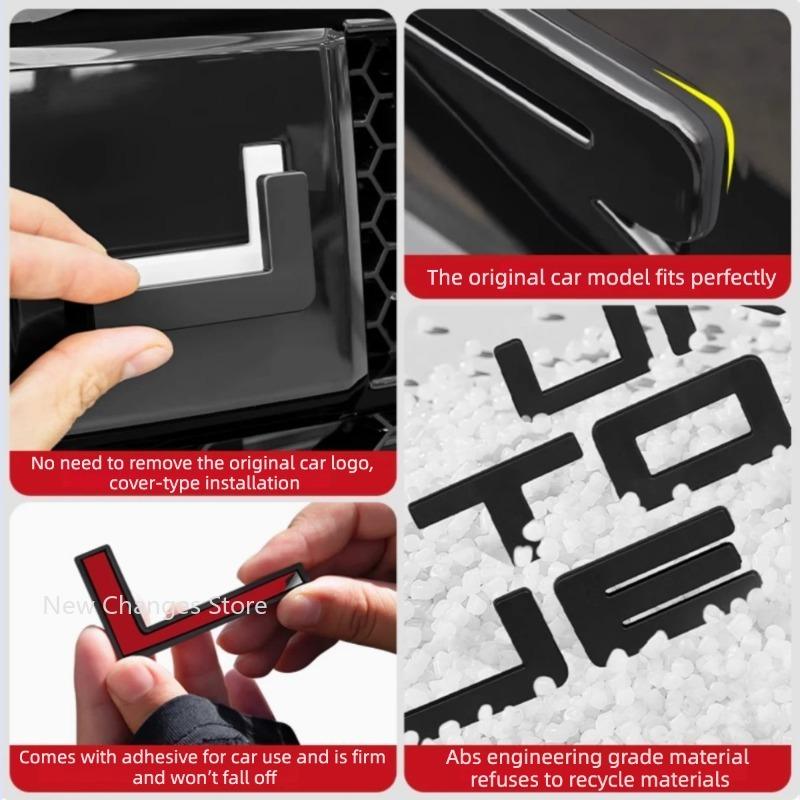 For Jetour T2 2023-2025 Automobile ABS Bright Black Grille Letter Marking Sticker Auto Exterior Decoration Parts