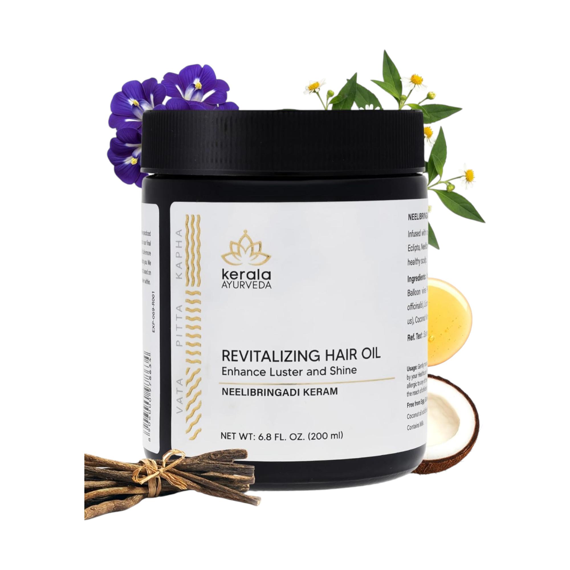 Kerala Ayurveda Neelibringadi Keram Oil 200 Ml Pack of 1 – Herbal Hair Nourishment for Thick Glossy Hair