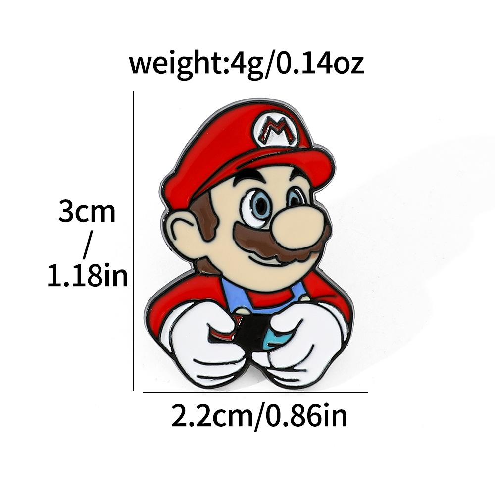 Милый креативный значок Марио Super Mario металлическая значок аксессуар булавка украшение