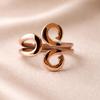 Adjustable Solid Pure Copper Swirl Ring – Minimalist Spiral Band – Handmade Statement Jewelry for Women