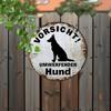 Metal Wall Art German Shepherd Warning Sign Home Decor
