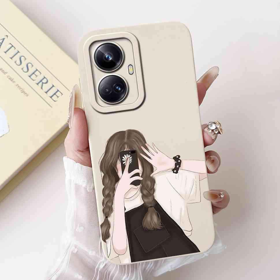 For Oppo Realme 10 Pro+ 5G Case Fashion Girl Luxury Cat Soft Silicone Cover For Realme 10 Pro+ 10pro Plus 6.7" Protective Shell