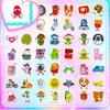 100 Small Size 4cm List Small Fresh Ins Style Mixed Graffiti Children's Card