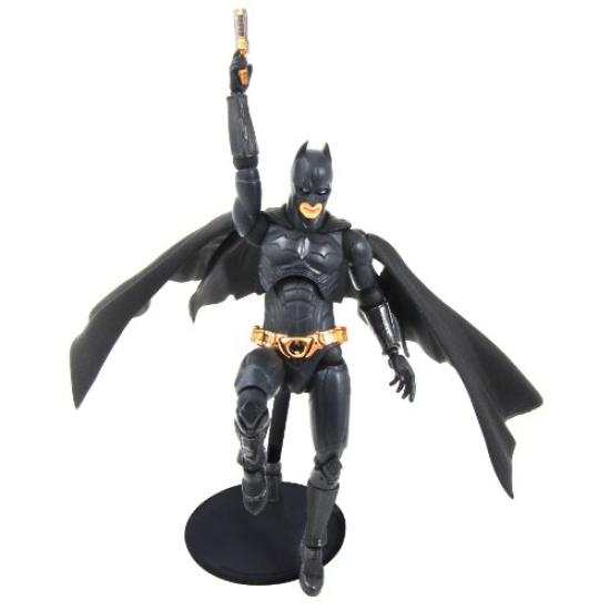 Figura de acción pintada a escala sin ABS y PVC de Batman del Caballero Oscuro de Revoltech 008 con efectos especiales
