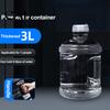 Langlebiger Wasserbehälter Kunststoffkrug mit Griff und auslaufsicherem Deckel, Wiederverwendbarer Schraubdeckelbehälter Tragbare Flasche, Transparent für Zuhause