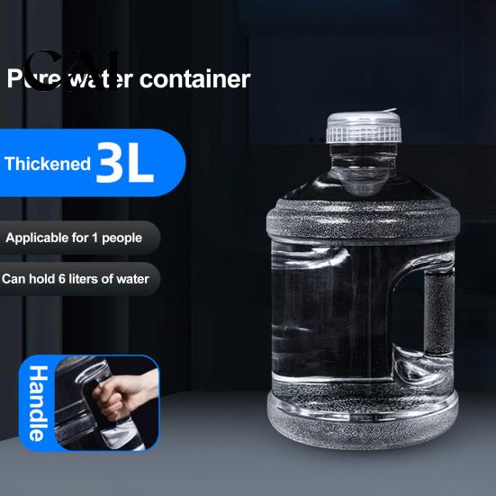 Langlebiger Wasserbehälter Kunststoffkrug mit Griff und auslaufsicherem Deckel, Wiederverwendbarer Schraubdeckelbehälter Tragbare Flasche, Transparent für Zuhause