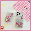 Shin-chan Pink Crayon Flowing Sand Cartoon iPhone 17 Pro Max/16/15 Pro Case