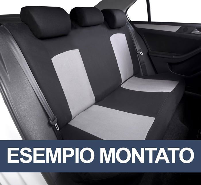 Housses de siège - rebeca shop - universelles - polyester - rouge - 6 pièces