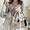 Stylish 2024 Sweet Butterfly Underarm Bag For Women In White Khaki Black Silver Colors