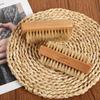 Wooden Nail Brush Scrubbing Finger Toe Washing Up Double Sided Bristles Square
