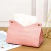 LOYELEY Tissue Box, Stylish Scandinavian Design with Cover, PU Leather, for Soft Packs, Interior Storage, Space-Saving Storage, Bathroom Storage